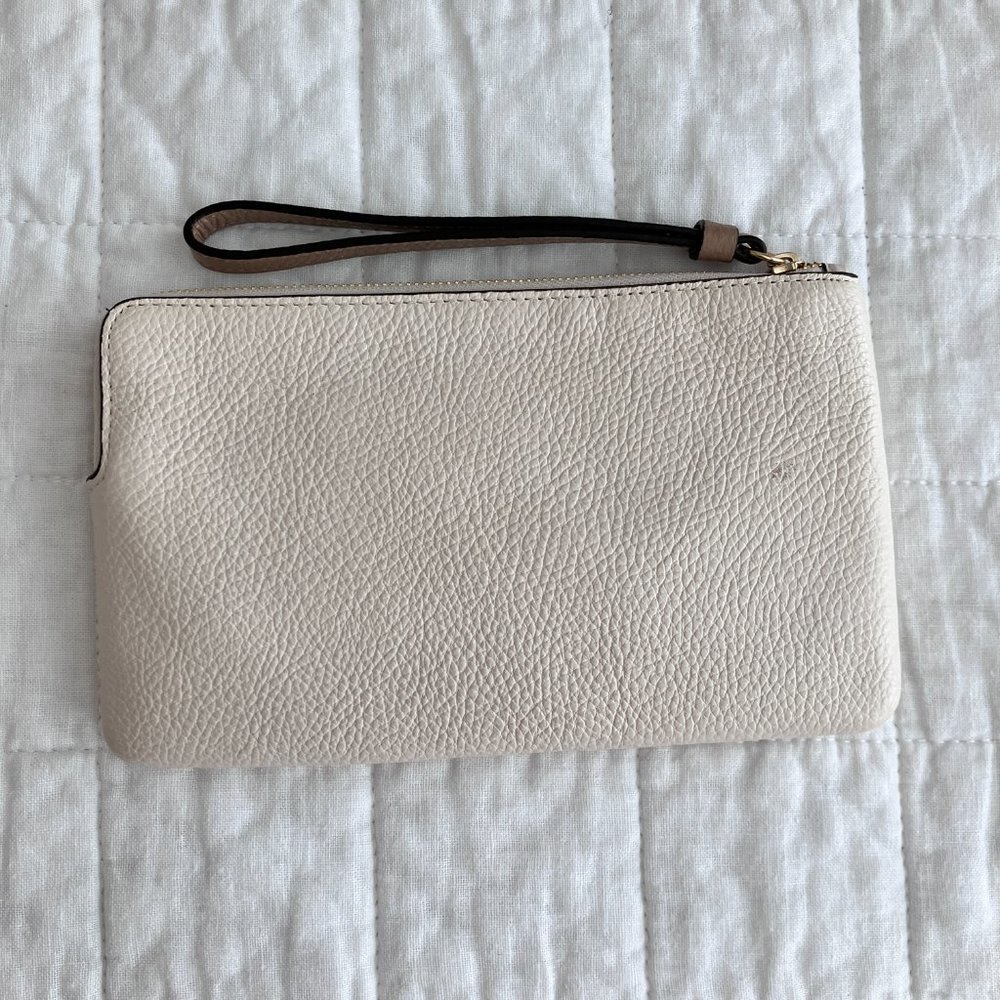 Coach Jes Corner Zip Wristlet Pouch Leather Horse & Carriage - Picture 5 of 7